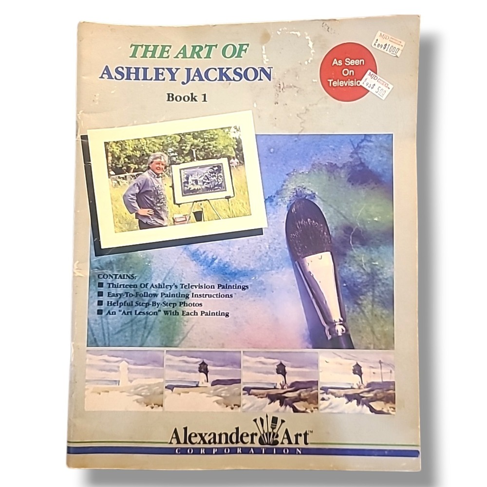 The Art of Ashley Jackson Book 1 Vintage 1988 TV Painting Instruction‎ Guide